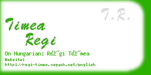 timea regi business card